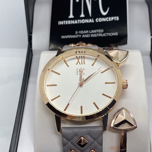 INC. New with Bracelet Rose Gold with beige Belt - Picture 1 of 8